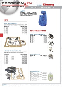 Major Maintenance Kit, Kinney, Rotary Piston, KT850C, Part# 80941200BM